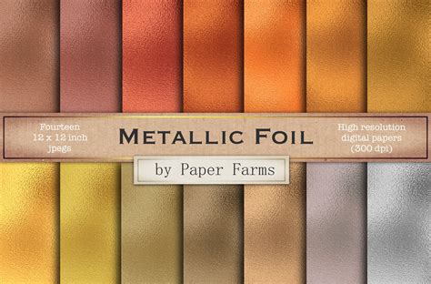 Metallic foil digital paper | Custom-Designed Textures ~ Creative Market