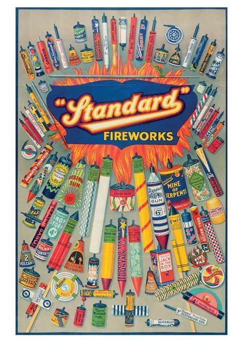 museum of british folklore — standard fireworks poster 2 standard fireworks vintage