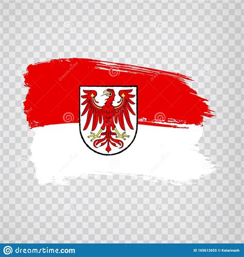 Flag Of Brandenburg Brush Strokes. Flag Of Brandenburg On Transparent ...