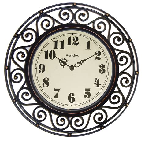 Westclox 12 Inch Wrought Iron Design Wall Clocks