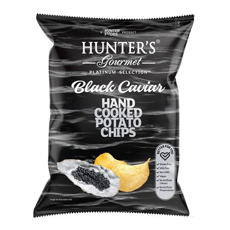 Hunters Gourmet Hand Cooked Potato Chips Black Truffle Truffle