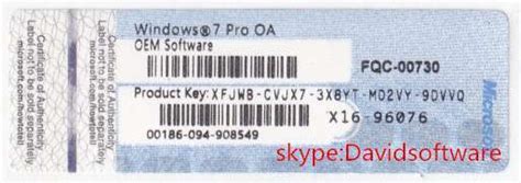 Wholesale Genuine Windows 7 Pro Oem Key And Coa Label Sticker Win 7 Pro
