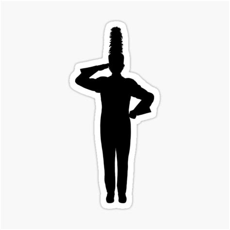 Marching Band Drum Major Saluting Sticker For Sale By Vistascribe