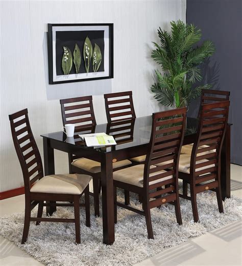 Buy New Kingstone 6 Seater Dining Set In Brown Finish By Parin Online