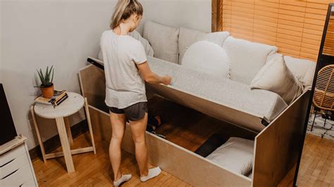 Especially for homes big on cosy but small on space. DIY Sofa Bed with Storage! - YouTube