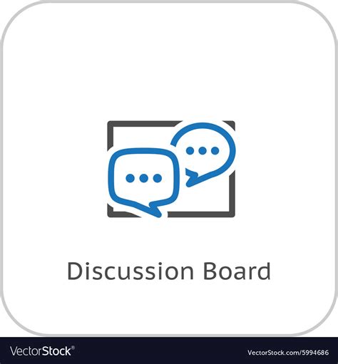 Discussion Board Icon Business Concept Flat Vector Image