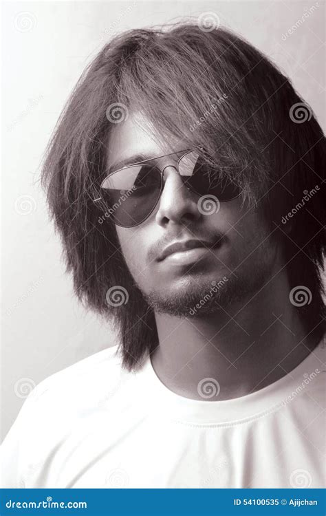 A Fashionable Young Man Wearing A Sunglass Stock Image Image Of Adult