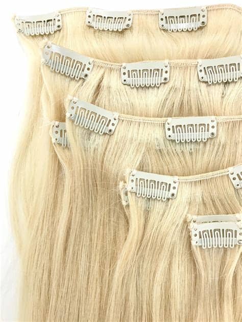 Our deep curly clip in human hair extension sets come with eight separate wefts for complete coverage. European Virgin Remy Human Hair, Clip-in Hair Extensions