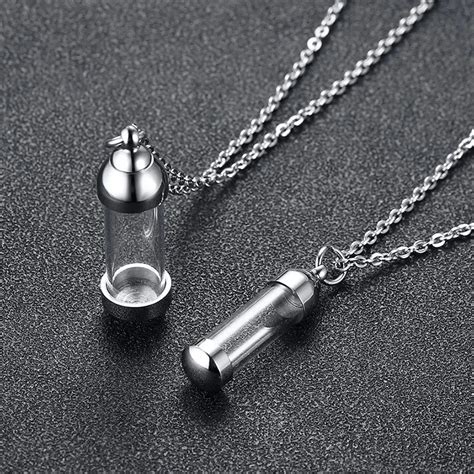 Buy Openable Glass Vial Necklace For Men Women Tube