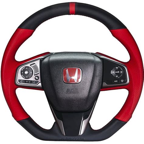 Buddy Club Racing Spec Red Steering Wheel Carbon Honda Civic Type R