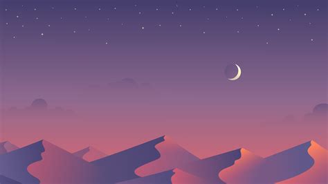 The great collection of aesthetic wallpapers 4k for desktop, laptop and mobiles. Desert Nights Moon 5k Minimalism, HD 4K Wallpaper