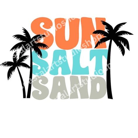Summer Svg Sun Salt Sand Svg Palm Tree Clipart Palm Tree Etsy
