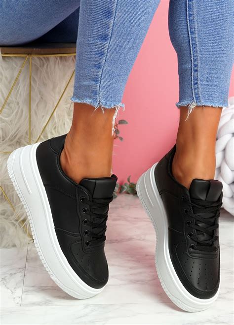 Kove Black Flatform Trainers