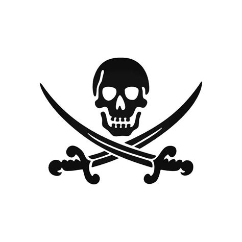 Buy Pirate Skull Swords Crossed Decal Sticker Online