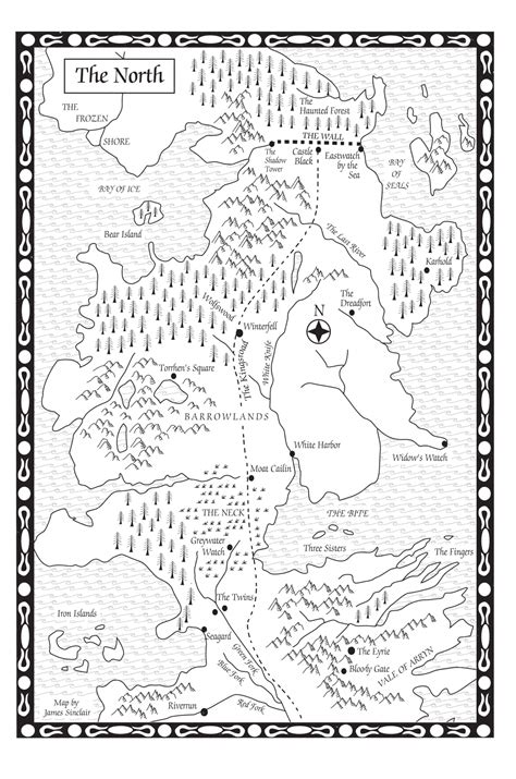 A Game Of Thrones Map Of The North A Wiki Of Ice And Fire