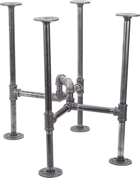 Industrial Pipe Decor Table Leg Set Rustic End Table Side