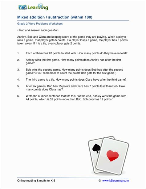 2nd Grade Math Problem Solving Worksheets