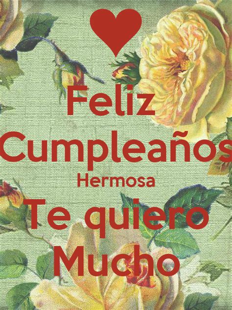 Feliz Cumpleaños Hermosa Te Quiero Mucho Poster Fedelaime Keep Calm