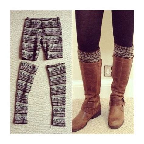 turn old leggings into leg warmers or socks for boots diy fashion ideias fashion womens