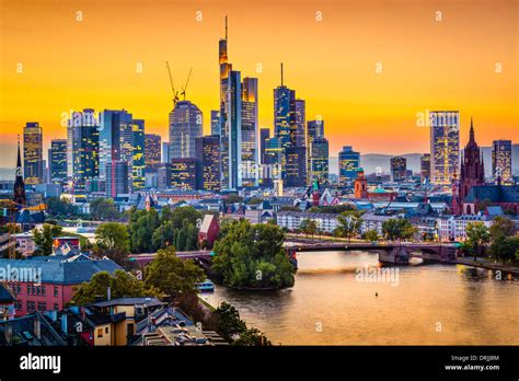 Frankfurt Germany City Skyline Stock Photo Alamy