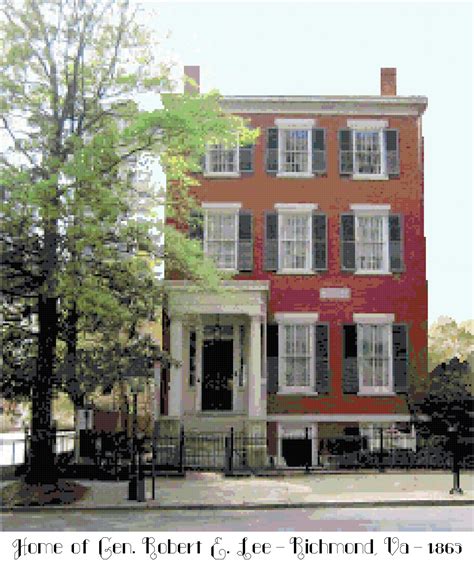 Gen Robert E Lees Home Richmond Va 1865
