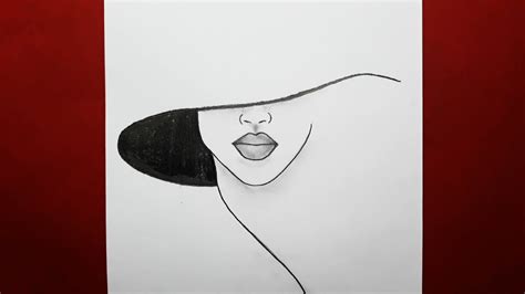 Çizime Yeni Başlayanlar İçin Çok Kolay Şapkalı Kız Çizimi Easy