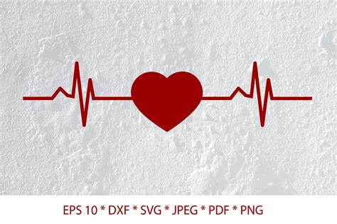 Heartbeat SVG. Line heart beat SVG (911294) | Cut Files | Design Bundles