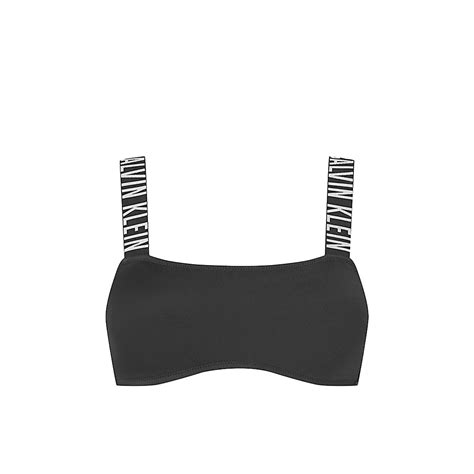 Calvin Klein Kadın Bandeau Intense Power Bikini Üstü Siyah