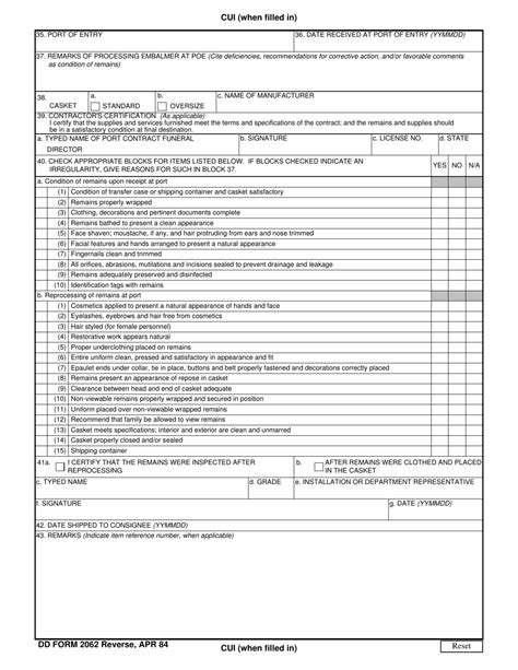 Dd Form 2062 Fill Out Sign Online And Download Fillable Pdf