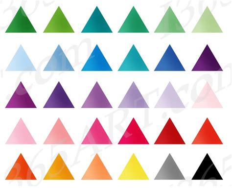 Triangle Clipart Triangle Flag Clip Art Triangle Flags Etsy