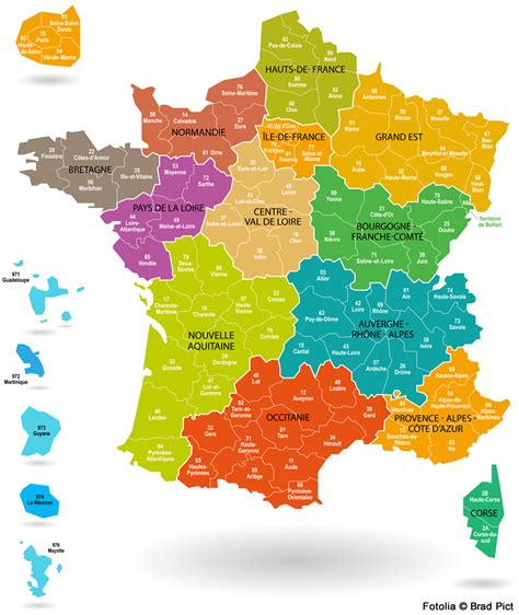 Carte De France Avec Départements Voyages Cartes