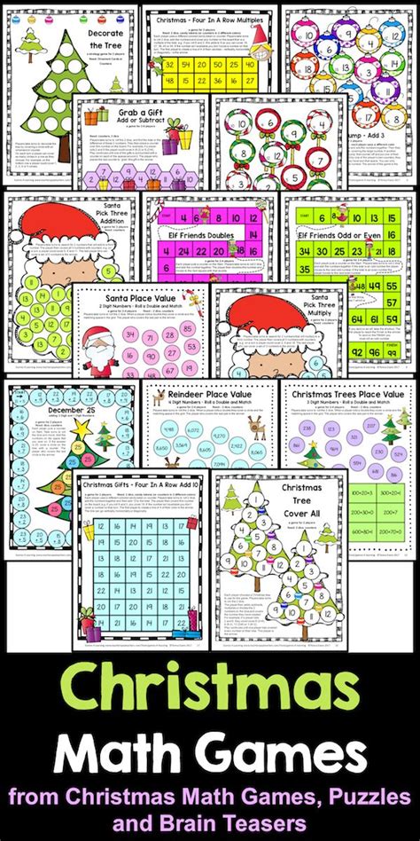 Fun Christmas Math Activities Worksheets Games Brain Teasers And Boom