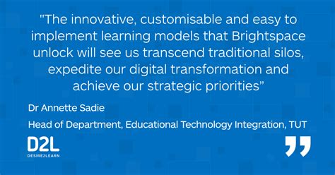 Tshwane University of Technology Selects D2L's Brightspace ...