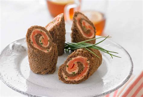 The image above shows the recipe made in a loaf tin, which is a great shape too as it slices nicely. Salmon Mousse Pinwheels Recipe | Leite's Culinaria