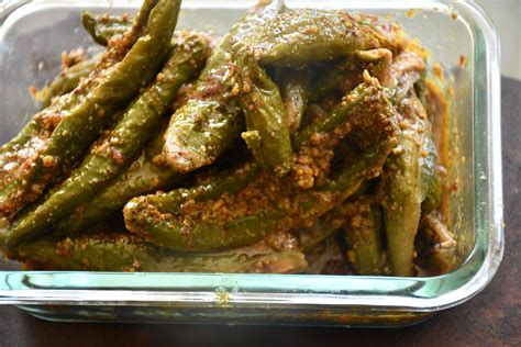 Green Chilli Pickle Indian Style Achaar Muditas Kitchen