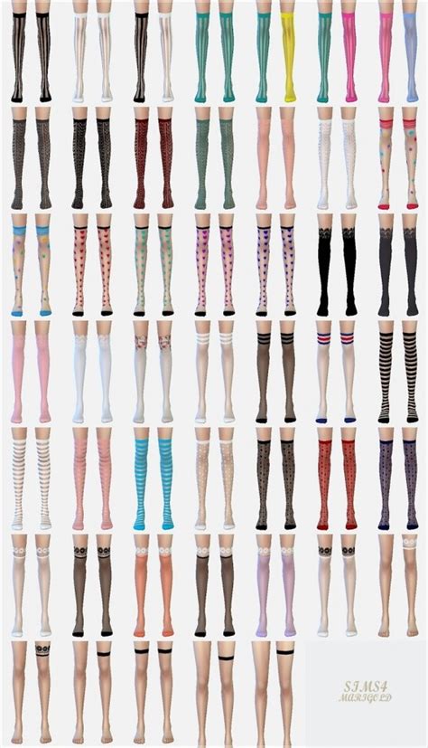 Over Knee Socks Collection Transparent At Marigold Sims 4 Updates