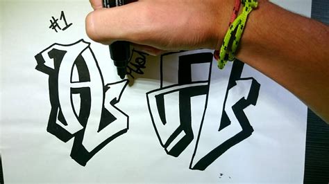 How To Draw Graffiti Letter A On Paper Youtube