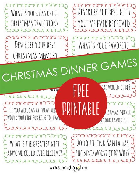 At a certain point during the party, this person turns into a statue, in the middle of whatever they were doing. Celebrate This Year With a Free Christmas Dinner Game ...