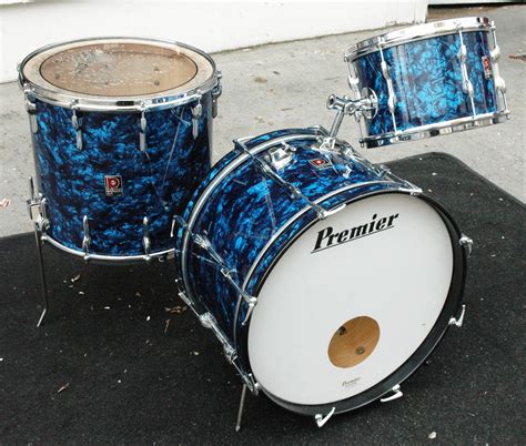 Premier Premier Drum Kit 1960s Blue Pearl Drum For Sale Drumshack Ltd