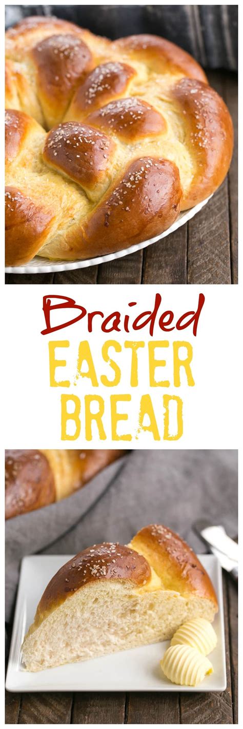 This easy sweet braided yeast bread is soft, slightly sweet, and enriched with eggs and heavy cream for a tender. Braided Easter Bread Recipe - That Skinny Chick Can Bake