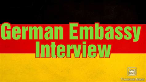 German Embassy Interview Full Guide Youtube
