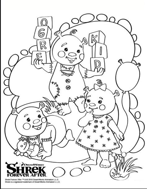 Shrek coloring pages and free printable pictures for kids. Shrek to color for children - Shrek Kids Coloring Pages