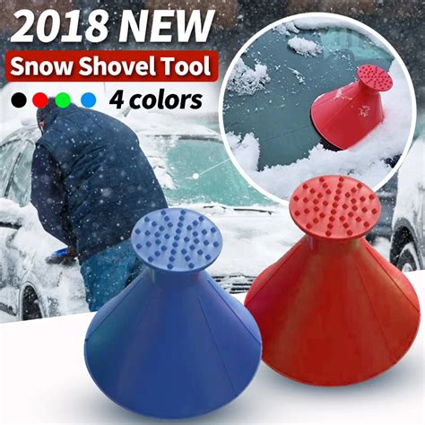 1pc 4 Colors Outdoor Winter Snow Shovel Tool Cone Shaped Ice Scraper