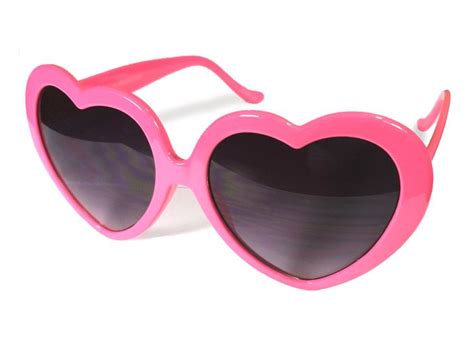 Retro Hot Pink Heart Shaped Sunglasses Pink Heart Heart Shaped