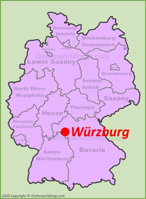 » time zone, » political map, » natural map, » wurzburg on night map & » google map. Würzburg location on the Germany map