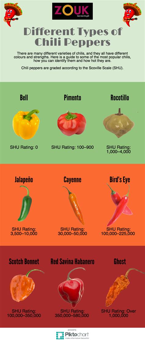 Check Out The Different Types Of Chilli Peppers Along With Their Hotness Rating Pepper Scale