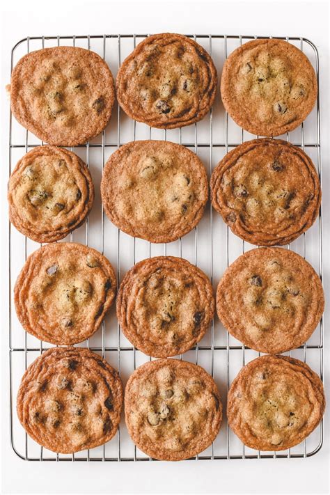 Thin And Crispy Chocolate Chip Cookies • Tates Style