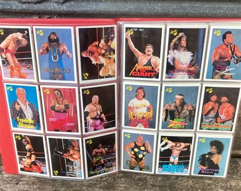 Classic Wwf Wrestling Trading Cards Complete Set Of 145 Cards Vintage Wrestlers Wwe 1990 Titan