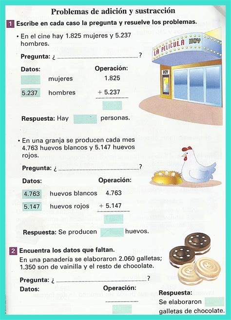 Problemas De Adición Sustracción Y Multiplicación Segundo De Primaria