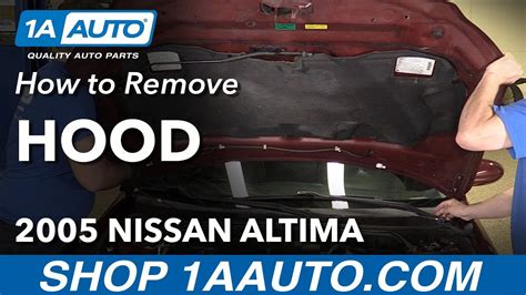 How To Remove Hood 02 06 Nissan Altima Youtube